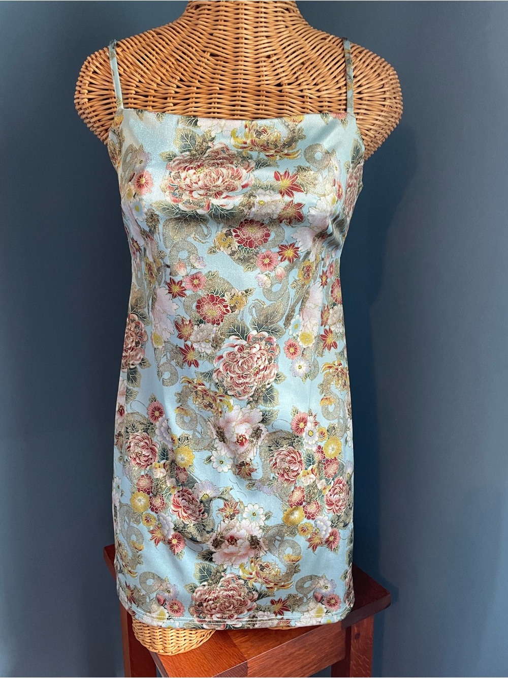 Urban Outfitters OU Printed Sateen Mini Slip Dress Size Medium